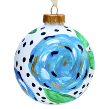 Load image into Gallery viewer, Blue Floral Ornament
