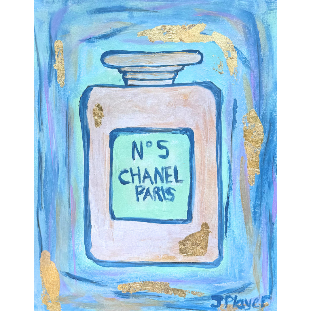 Blue Chanel No 5, 11 x 14 – Jeanne Player Fine Art