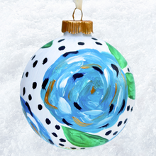 Load image into Gallery viewer, Blue Floral Ornament
