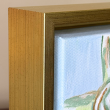Load image into Gallery viewer, Beautiful coastal inspired blue and green Christian Cross art.
