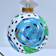 Load image into Gallery viewer, Blue Floral Ornament

