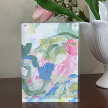 Load image into Gallery viewer, Original modern abstract artwork on watercolor paper signed in gold by Jeanne Player.
