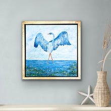Load image into Gallery viewer, Dancing Heron, 12 x 12
