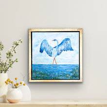 Load image into Gallery viewer, Dancing Heron, 12 x 12
