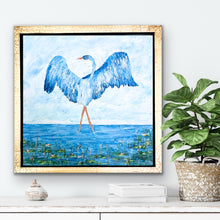 Load image into Gallery viewer, Dancing Heron, 12 x 12
