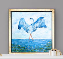 Load image into Gallery viewer, Dancing Heron, 12 x 12
