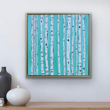Load image into Gallery viewer, Teal Birches, 24 x 24 x 1.5
