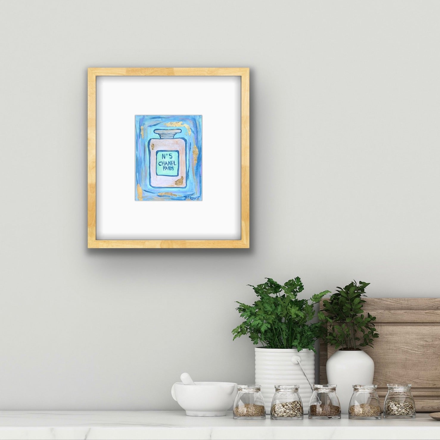 N°5 CHANEL 油彩画 金色フレーム N°5 CHANEL 油彩画 金色フレーム N°5 CHANEL 油彩画 金色フレーム