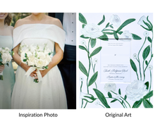 Load image into Gallery viewer, Custom Hand-Painted Wedding Mat | Heirloom Wedding Keepsake Art
