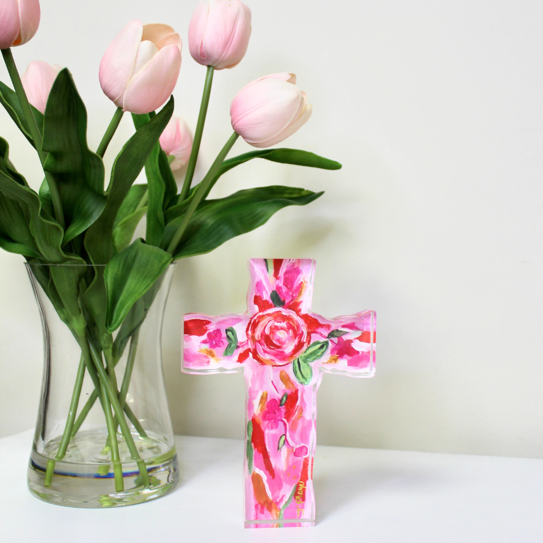 Love Cross Acrylic Block – Jeanne Player Fine Art