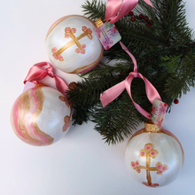 Load image into Gallery viewer, Pink Cross Ornament
