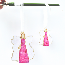 Load image into Gallery viewer, Pink Angel Acrylic Ornament
