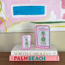 Load image into Gallery viewer, Pink and green mahjong acrylic block for colorful home and game room décor
