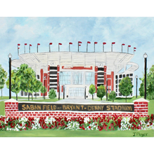 Load image into Gallery viewer, Saban Field at Bryant Denny Stadium, 11 x 14
