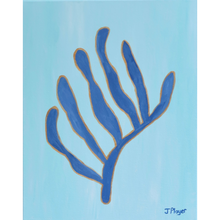 Load image into Gallery viewer, Blue Seaweed on Blue, 16 x 20 x 5
