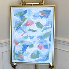 Load image into Gallery viewer, Contemporary beach-inspired abstract canvas art that can be displayed vertically or horizontally.
