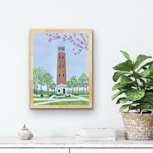 Load image into Gallery viewer, 11 x 14 inch Denny Chimes fine art print inspired by the traditions and history of the University of Alabama.
