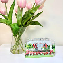 Load image into Gallery viewer, Saban Field at Bryant-Denny Stadium acrylic art block displayed on a desk as University of Alabama football decor

