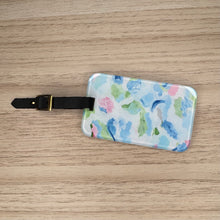 Load image into Gallery viewer, Colorful acrylic luggage tag with vibrant abstract art and waterproof durable design for suitcases and bags.
