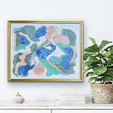 Load image into Gallery viewer, Close-up of original Reef coastal artwork highlighting layered acrylic paint and expressive painterly texture.
