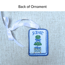 Load image into Gallery viewer, Unique blue mahjong Christmas gift for a mahjong loving friend or mom
