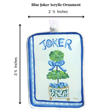 Load image into Gallery viewer, Blue mahjong gift ornament for women and mahjong players
