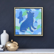 Load image into Gallery viewer, Colorful German Shepherd canvas art featuring expressive brushwork and textured palette knife details.
