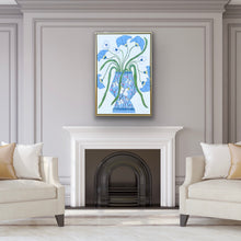 Load image into Gallery viewer, Designer-style floral painting styled for a living room, bedroom, or entryway with elegant blooms and classic chinoiserie influences.
