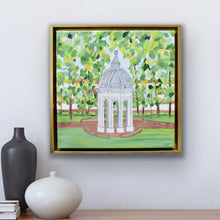 Load image into Gallery viewer, ECU alumni wall decor showcasing Jeanne Player’s original abstract landscape painting of the historic Cupola.
