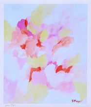 Load image into Gallery viewer, Colorful abstract fine art print displayed as part of a stylish gallery wall in a modern or grandmillennial home.
