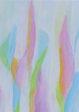 Load image into Gallery viewer, Preppy colorful dorm room decor featuring original abstract artwork with pink and blue summer-inspired colors
