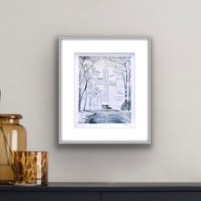 Load image into Gallery viewer, Fine art giclée print of the Sewanee Memorial Cross printed on archival matte cotton paper with museum-quality inks.
