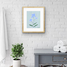 Load image into Gallery viewer, Dorm room botanical wall decor featuring contemporary iris artwork printed as a museum-quality giclée.
