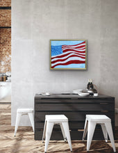 Load image into Gallery viewer, Original patriotic wall art perfect for Memorial Day, Fourth of July, Veterans Day, military families, and Americana art collectors.
