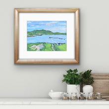 Load image into Gallery viewer, Coastal golf course wall art inspired by Pebble Beach Golf Links featuring scenic fairways and Stillwater Cove.
