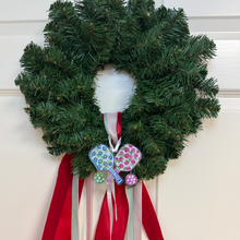 Load image into Gallery viewer, Pickleball ornament presented as a thoughtful gift for a friend who loves playing pickleball
