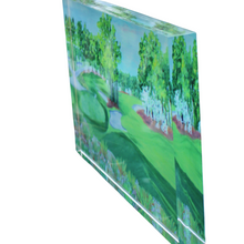 Load image into Gallery viewer, Pinehurst No. 2 Golf Course Acrylic Block, Golf Art Decor, Golf Gift for Him or Her, Father's Day Gift, Golf Lover Office Decor
