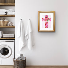 Load image into Gallery viewer, Floral Christian wall art print with a colorful cross, perfect for a prayer space, bedroom or faith-inspired gallery wall.
