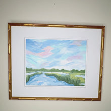 Load and play video in Gallery viewer, Abstract marsh wall art inspired by peaceful Southern coastal scenery with layered pastel brushstrokes.
