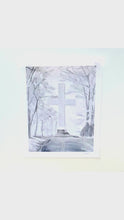 Load and play video in Gallery viewer, Sewanee Memorial Cross, Giclee Art Print, 11 x 14 inches
