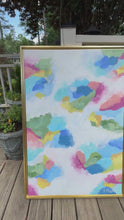 Load and play video in Gallery viewer, Jubilee – Original Abstract Painting on Canvas in Gold Float Frame 🌸
