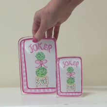 Load and play video in Gallery viewer, Pink and white mahjong acrylic blocks for mahjong lovers.
