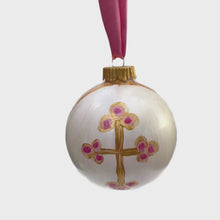 Load and play video in Gallery viewer, Pink Cross Ornament
