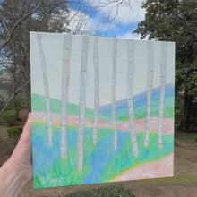Load and play video in Gallery viewer, Pastel Birches, 12 x 12

