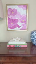 Load and play video in Gallery viewer, Pink poppy wall art inspired by blooming garden flowers and contemporary feminine decor.
Statement floral painting on gallery wrapped canvas by Jeanne Player Fine Art.
