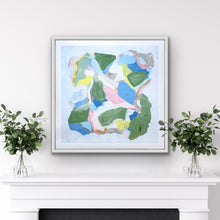 Load image into Gallery viewer, Abstract Botanical wall decor with colorful layered brushstrokes and modern organic composition.
