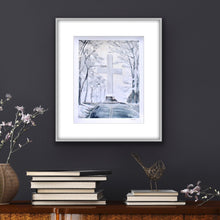 Load image into Gallery viewer, Sewanee Memorial Cross fine art giclée print by Jeanne Player featuring the iconic University of the South landmark.
