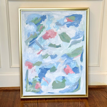Load image into Gallery viewer, Original modern abstract painting with layered coastal colors and airy movement inspired by salt air and petals.
