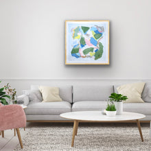 Load image into Gallery viewer, Square abstract fine art print with vibrant movement and refined nature-inspired color palette.
