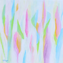 Load image into Gallery viewer, The Colors of Summer colorful abstract art print in pink, yellow, blue, green and white
